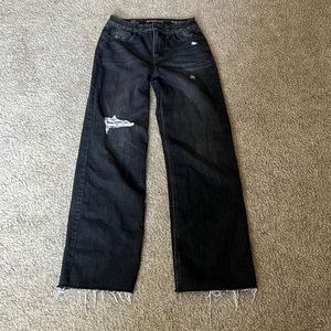 Women's Baggy Black Denim Jeans